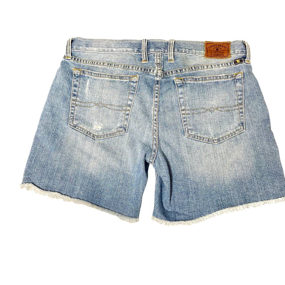 Lucky Brand Light Wash Jean Denim Cutoff Abbey Shorts Sz 4 / 27 - Picture 5 of 10